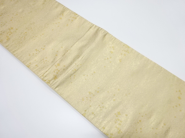 本金　箔散らし模様織り出し全通袋帯